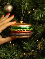 Nordic Light Kerstbal Hamburger 10 cm - thumbnail