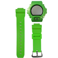 Horlogeband Casio 10382429 / DW-6900NB Kunststof/Plastic Groen 16mm - thumbnail