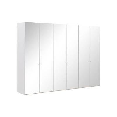 Goossens Kledingkast Easy Storage Ddk, Kledingkast 304 cm breed, 220 cm hoog, 6x spiegel draaideur