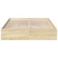 Bedframe met lades bewerkt hout sonoma eikenkleurig 150x200 cm - thumbnail