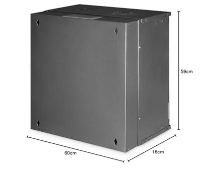 Digitus DN-49207 19inch-wandkast (b x h x d) 540 x 595 x 400 mm 12 HE Zwart, Zwart (RAL 9005) Digitus DN-49207 19inch-wandkast (b x h x d) 540 x 595 x 400 mm 12 HE Zwart, Zwart (RAL 9005)