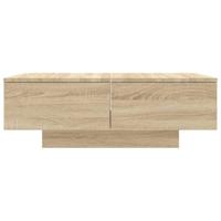 Salontafel 90x60x31 cm bewerkt hout sonoma eikenkleurig - thumbnail