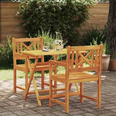 Tuinstoel 2 pcs Bruin 56 x 56 x 90 cm Massief acaciahout
