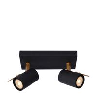 Lucide GRONY - Plafondspot - LED Dim to warm - GU10 - 2x5W 2200K/3000K - Zwart - thumbnail