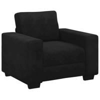 Fauteuil 60 cm fluweel zwart - thumbnail