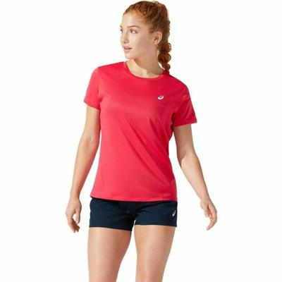 Dames-T-Shirt met Korte Mouwen Asics Core Scharlakenrood - Maat: S