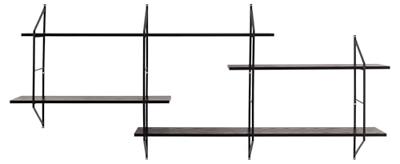 Bendt Wandrek 'Mie' metaal / hout 191 x 79cm, kleur zwart Bendt Wandrek 'Mie' metaal / hout 191 x 79cm, kleur zwart