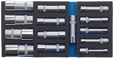 HAZET Dopsleutelset 163-459/15 - 1/2 inch (12,5 mm) vierkant hol - Buiten-zeskant-tractieprofiel - 15-delig - 10 - 32