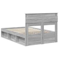 Bedframe met lade Grijs Sonoma 135 x 190 cm Massief grenenhout - thumbnail