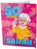 Paperdreams window signs - sarah 50 jaar - thumbnail