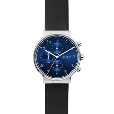 Horlogeband Skagen SKW6417 Leder Zwart 20mm Horlogeband Skagen SKW6417 Leder Zwart 20mm