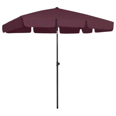 Strandparasol 200x125 cm bordeauxrood Strandparasol 200x125 cm bordeauxrood