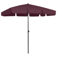 Strandparasol 200x125 cm bordeauxrood - thumbnail