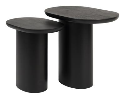 ZILT Bijzettafel 'Arick' Mangohout, Set van 2 stuks