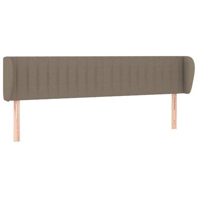 Hoofdbord met randen 183x23x78/88 cm stof taupe