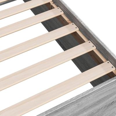 Bedframe bewerkt hout grijs sonoma eikenkleurig 200x200 cm