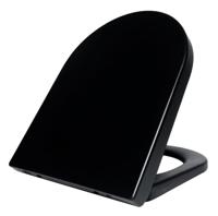 Vesta toiletzitting softclose en quick release mat zwart - thumbnail