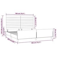 Bedframe zonder matras stof crèmekleurig 180x200 cm - thumbnail