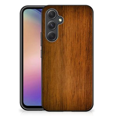 Samsung Galaxy A54 Houten Print Telefoonhoesje Donker Hout Samsung Galaxy A54 Houten Print Telefoonhoesje Donker Hout