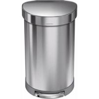 Simplehuman Afvalemmer Half Rond 45 liter (zilver) - thumbnail
