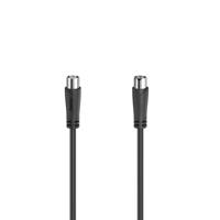 Hama Antennekabel, coax-stekker - coax-koppeling, 1,5 m, 90 dB TV accessoire Zwart - thumbnail