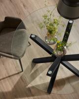 Kave Home Ronde Eettafel 'Argo' Ø119cm, kleur Zwart/Glas - thumbnail