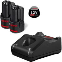 Bosch Professional 1600A019R8 GAL 12V-40 + 2x GBA 12V 2.0Ah Accu en acculader voor gereedschap 12 V 2 Ah Li-ion - thumbnail