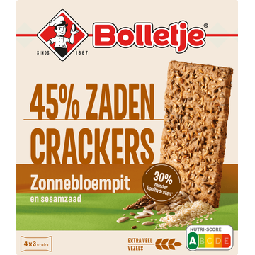 Bolletje 45% Zadencrackers Zonnebloempit bij Jumbo