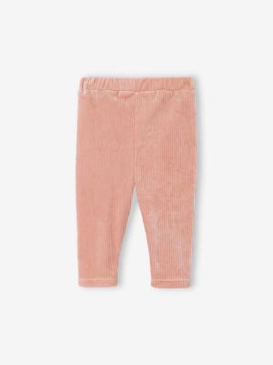 Babylegging in ribfluweel roze (poederkleur) Babylegging in ribfluweel roze (poederkleur)