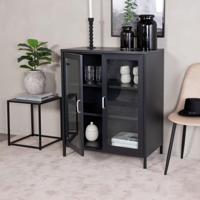 Nohr Vitrinekast 'Cerita' 97 x 80cm, kleur Zwart - thumbnail