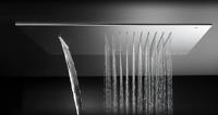 Hoofddouche Hotbath Mate inbouw met cascade vierkant RVS Look - thumbnail
