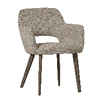 WOOOD Eetkamerstoel 'Murat' Chenille, kleur Naturel/Bruin - thumbnail