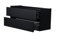 Wiesbaden Marmaris losse onderkast + 2 laden mat zwart 100 cm - thumbnail