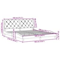 Bedframe zonder matras stof zwart 200x200 cm - thumbnail