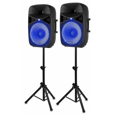 Vonyx VPS152A Plug & play 1000W speakerset met statieven