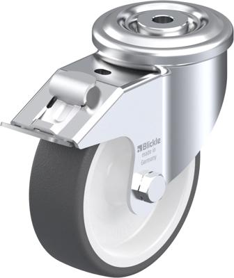 Blickle LKR-POTH 125G-FI Zwenkwiel met rem Wieldiameter: 125 mm Draagvermogen (max.): 350 kg 1 stuk(s)