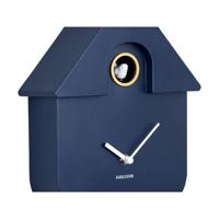 Wall Clock Modern Cuckoo Dark Blue - thumbnail