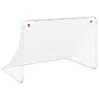 VidaXL Voetbaldoel wit 122x81x81 cm staal - thumbnail