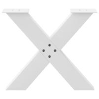 Salontafelpoten 2 st X-vormig 60x(42-43) cm staal wit - thumbnail