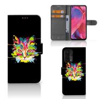 OPPO A54 5G | A74 5G | A93 5G Leuk Hoesje Cat Color - thumbnail