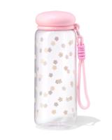 HEMA Waterfles 700ml met draagkoord bloemen - thumbnail