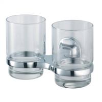 Glashouder Dubbel Haceka Aspen Chroom Haceka - thumbnail