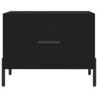 Salontafels 2 st 50x50x40 cm bewerkt hout zwart - thumbnail