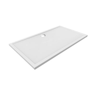 Douchebak Wiesbaden Compo | 160x90x4 cm | Acryl | Excl.Afvoer | Rechthoek | Wit glans