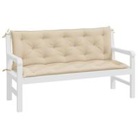 VidaXL Tuinbankkussens 2 st 150x50x7 cm oxford stof beige - thumbnail