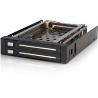 StarTech.com SATA wissellijst 3,5 inch zonder bandjes, mobiele harde schijf, opslagrek voor 2 x 6,4 cm (2,5 inch) hot-swap HDD in zwart - thumbnail