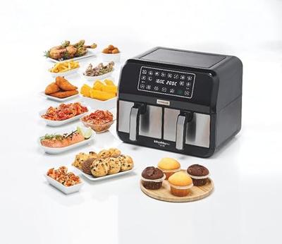 Kenwood HFM20.000MB friteuse Dubbel 8 l Vrijstaand 1700 W Heteluchtfriteuse Zwart - thumbnail
