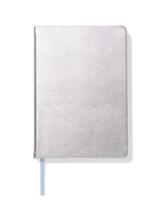 HEMA Notitieboek A5 gelinieerd ribbel (zilver) - thumbnail