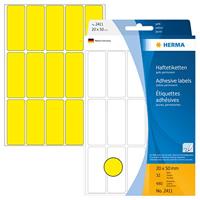HERMA Universele etiketten 20x50mm geel voor handmatige opschriften 480 St. - thumbnail