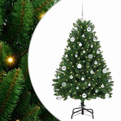 VidaXL Kunstkerstboom met 150 led groen 150 cm pvc en metaal